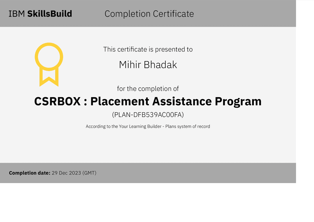 Placement Assistance Program