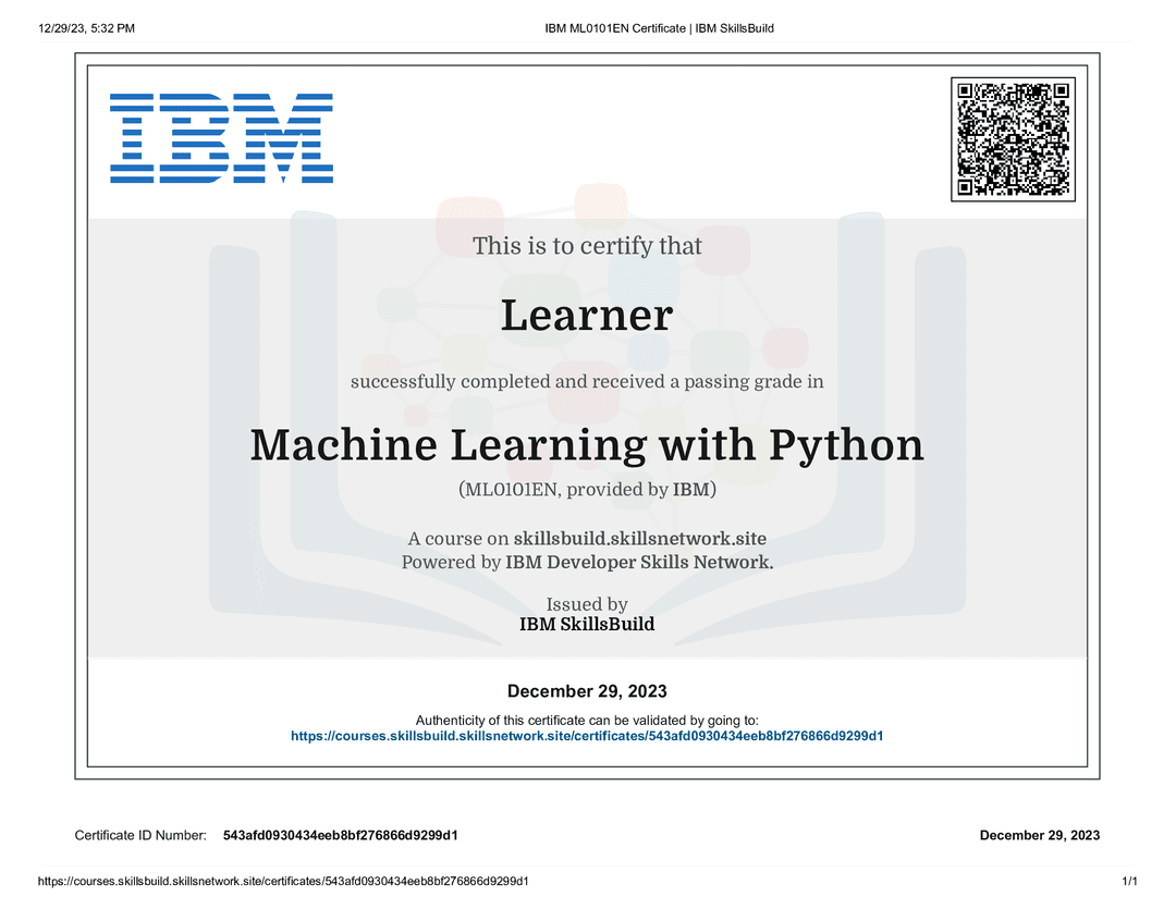 Machine Learning with Python